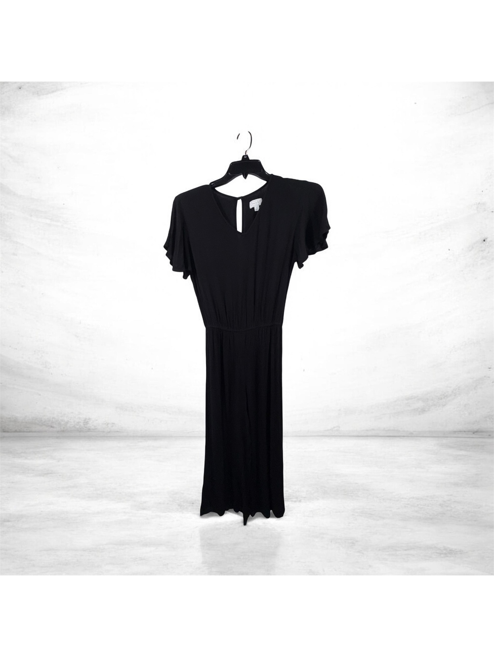 Mud Pie Black Ruffle Romper Size Small Rayon